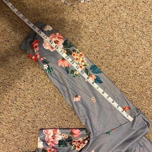 Misslook Boho Floral Print V Neck Cardigan Sweater Women Plus 2XL Stretch V Neck - Picture 3 of 8